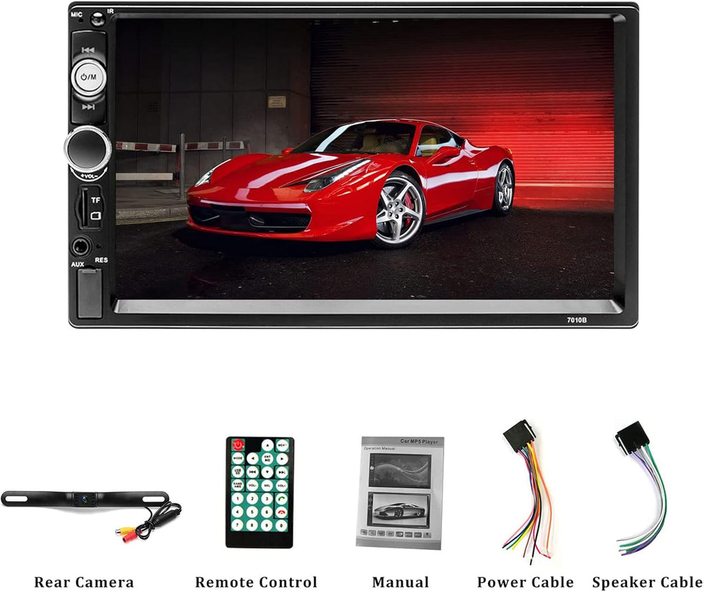 7 Inch Double Din Car Stereo with Bluetooth Touch Screen Car Radio MP5 Player U504419