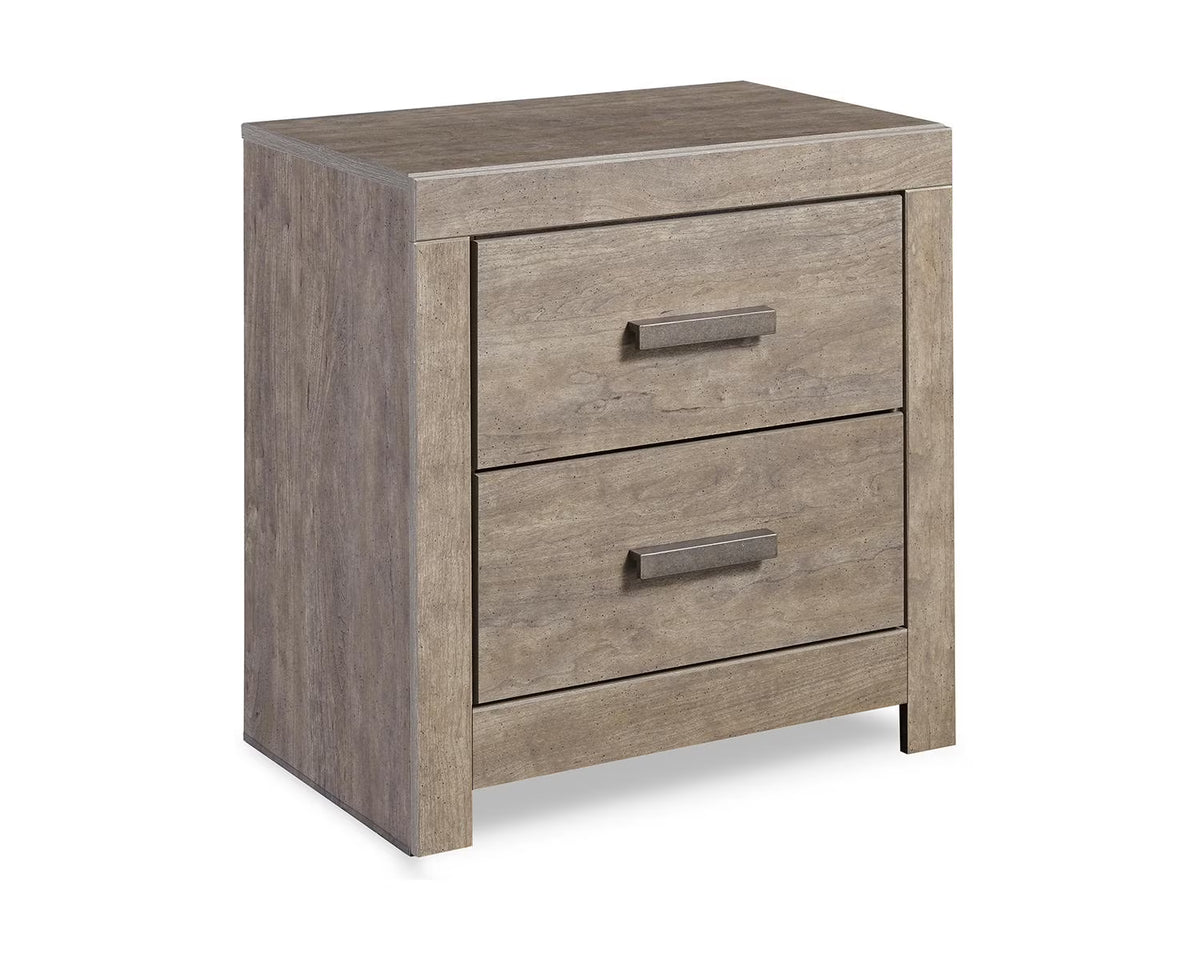 Gray 2 Drawer Nightstand U148601