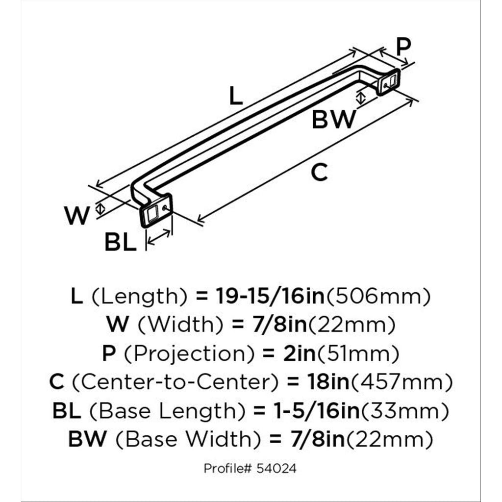 Polished Nickel Appliance Pull B112242
