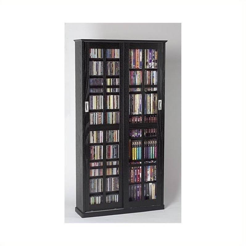 Multimedia Storage Cabinet Black F7374