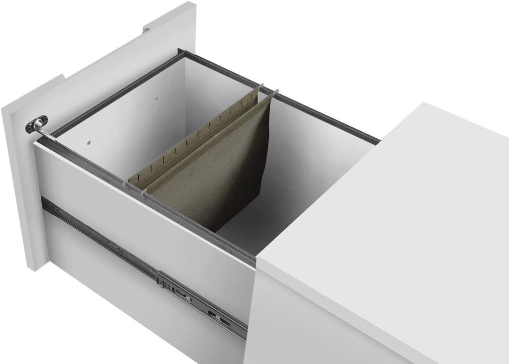 White 2 Drawer Mobile Pedestal B4401