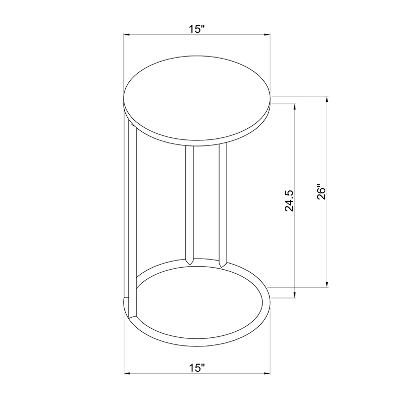 Gold Metal Accent C Table F7739