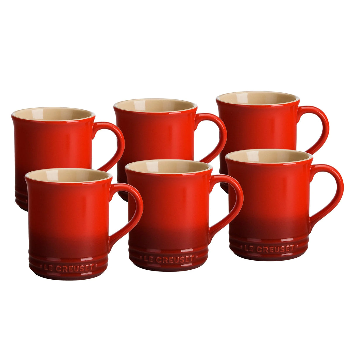 6 Pc Stoneware Mugs T923