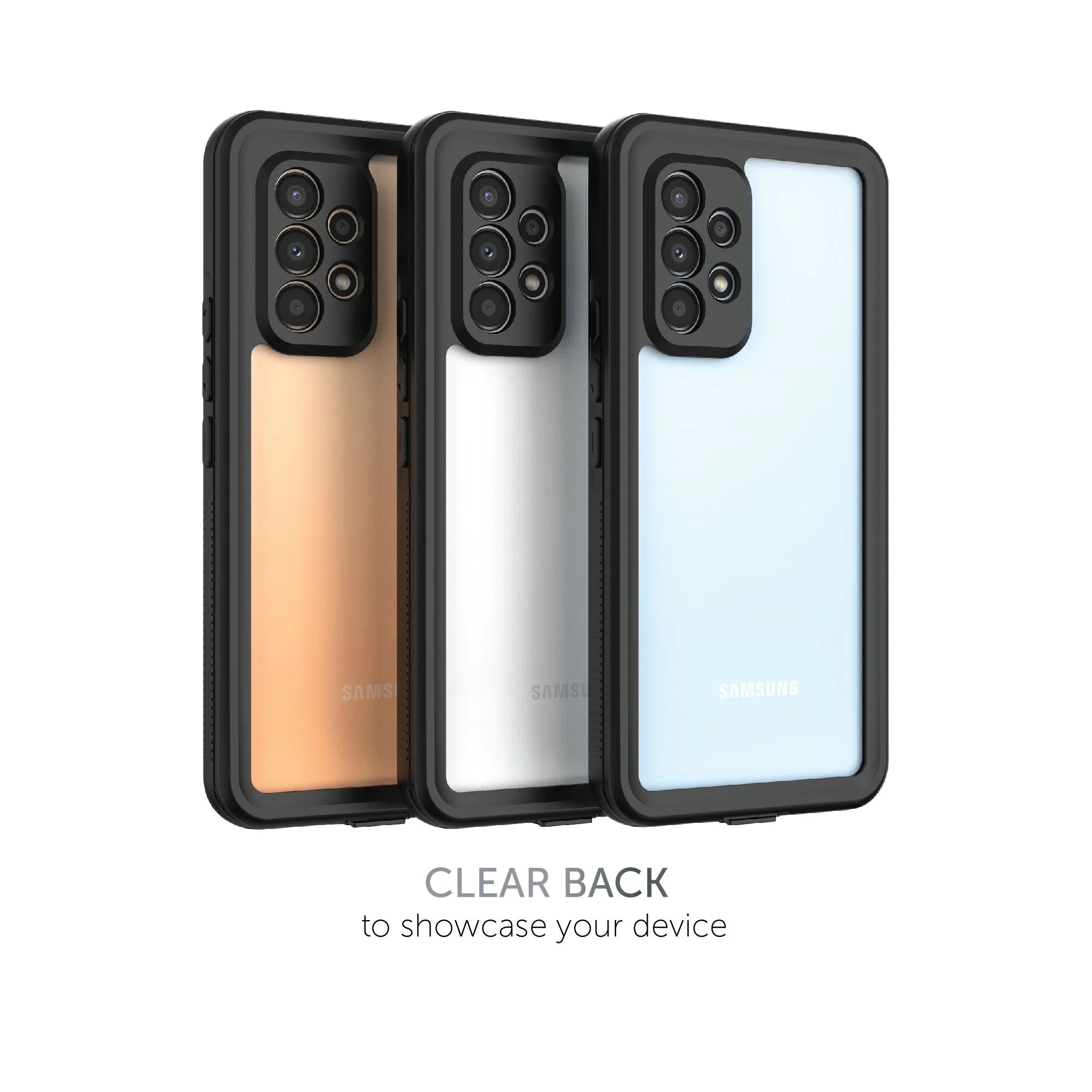 Black/Clear Waterproof Phone Case for Samsung Galaxy A53 5G Y66260