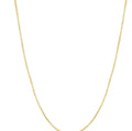18k Yellow Gold Plated Sterling Silver 1.5mm Round Box Chain Necklace I6078