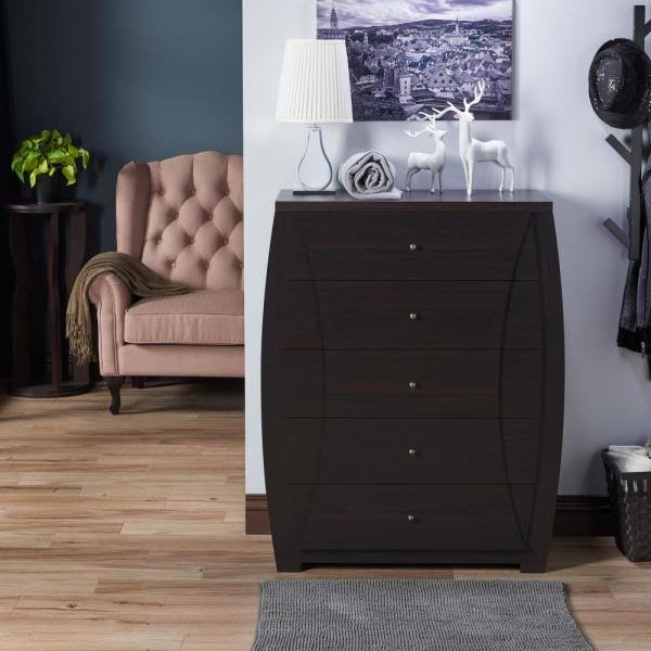 5-Drawer Espresso Chest S5501