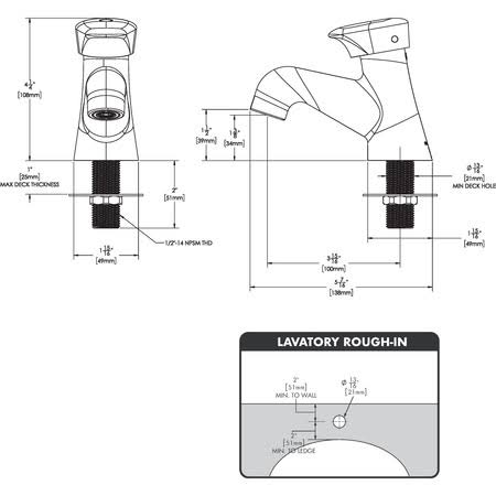 Polished Chrome Single-Hole Metering Bathroom Faucet L4133