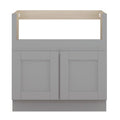 Dove Gray Double Door Farm Sink Base Cabinet V587587