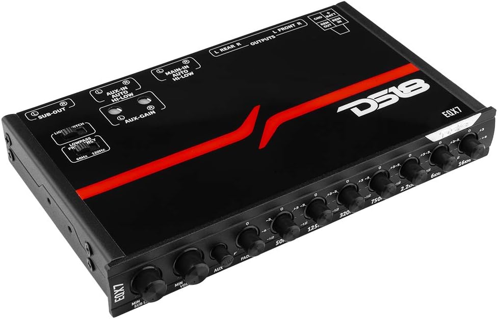 2 to 3 Way Active Electronic Car Audio Crossover with Remote Control F7572