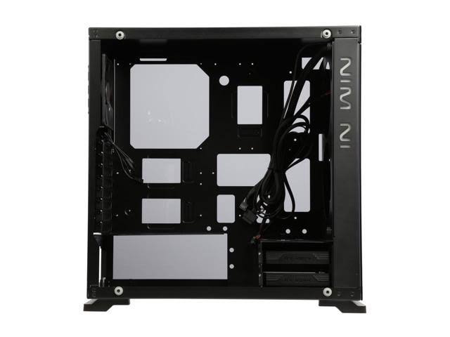 Black Tempered Glass Compact ATX Mid-Tower Computer Case F32183
