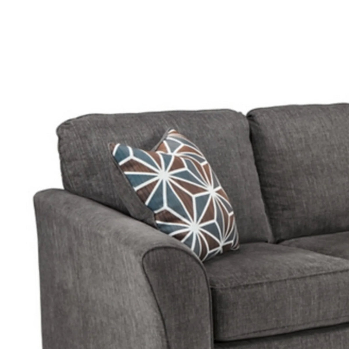 89 Inch Sofa with Chaise, 2 Throw Pillows, Ottoman Q97514