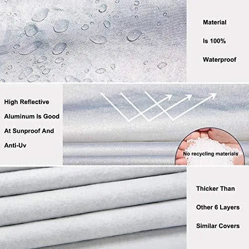 Four Layers Waterproof All Weather Car Covers with Cotton Zipper D271211