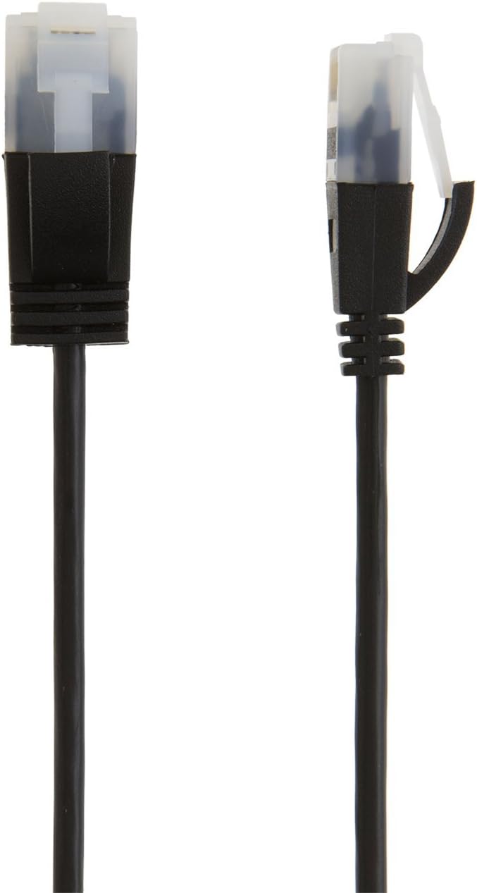 Ultra Thin Cat6a Ethernet Patch Cable, 2-Pack, 6.6ft, Black S329569
