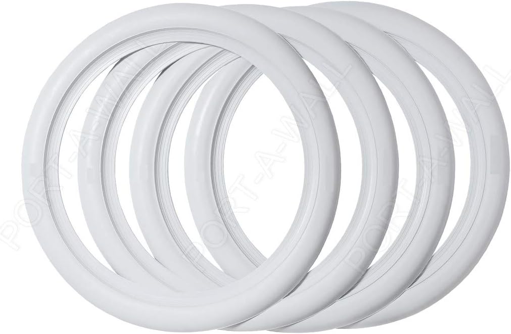 14" Rim Tire White Cover Whitewall Topper Tire Trim Pack of 2 I3533