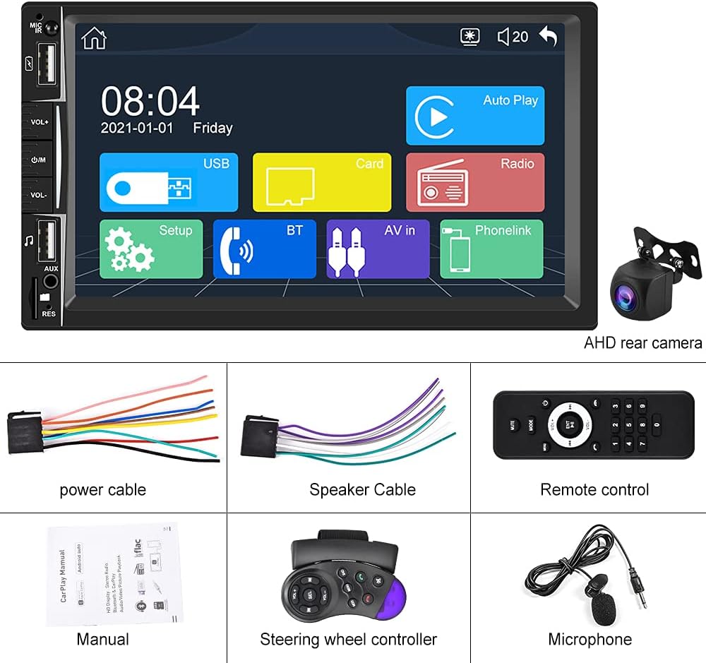 7” Touchscreen Car Stereo with Bluetooth FM Radio Receiver Z240686