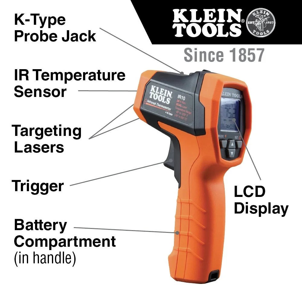 20:1 Dual-Laser Infrared Thermometer K90292