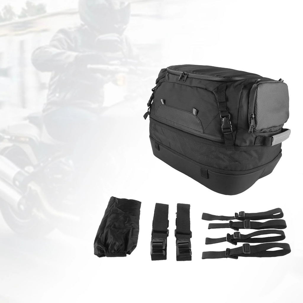 Black Waterproof Motorcycle Tail Bag R272365