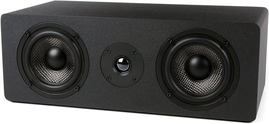 Center Channel Speaker, 2-Way, Black, Pack of 2 T138568