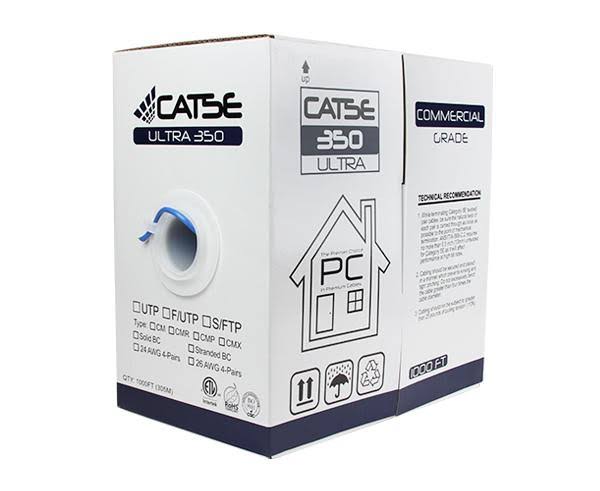 Cat5e Unshielded Bulk Ethernet Cable, UTP, 24 AWG Yellow M49366