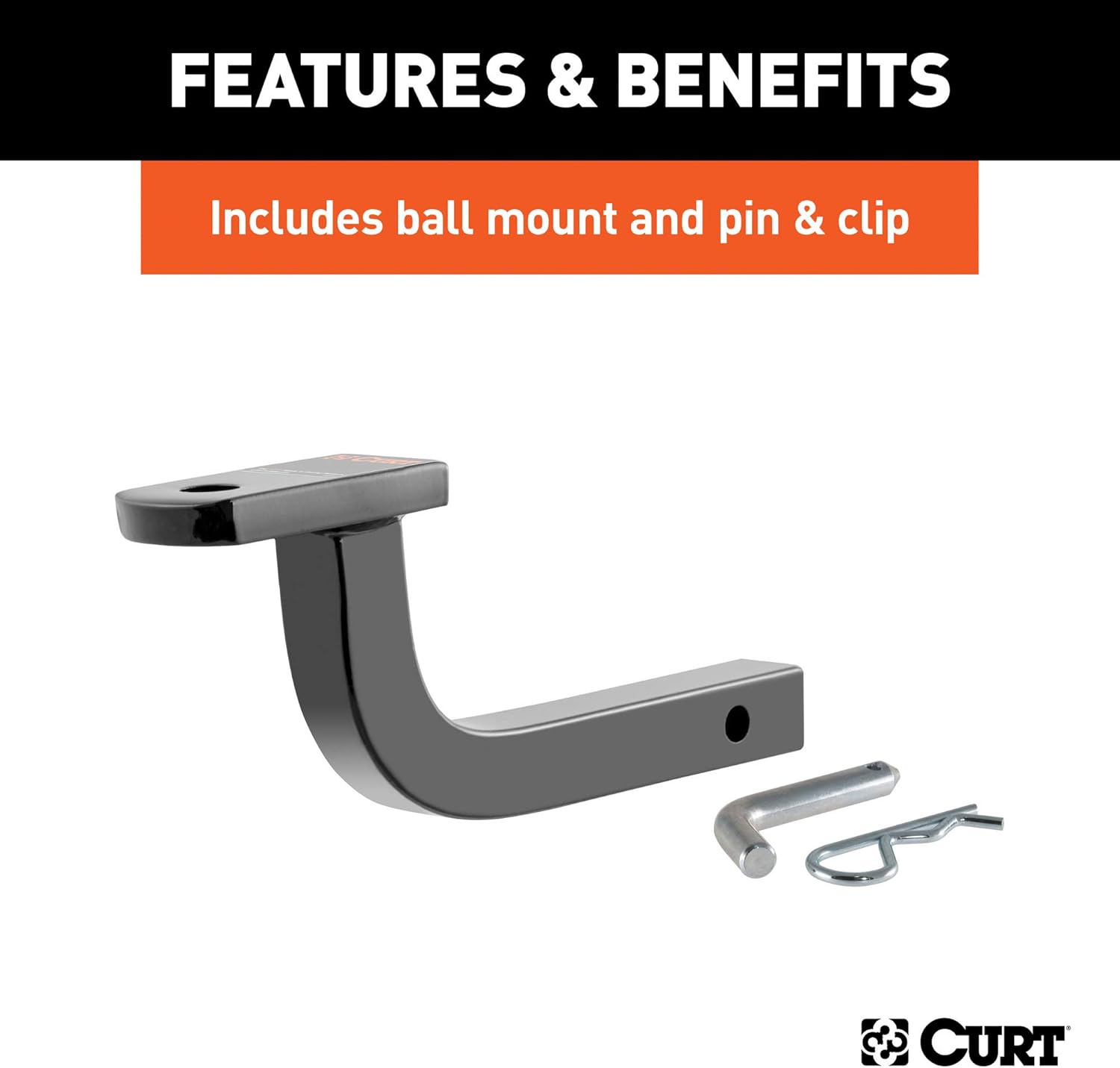 Trailer Hitch with Ball Mount, 1-1/4-Inch Receiver Y153