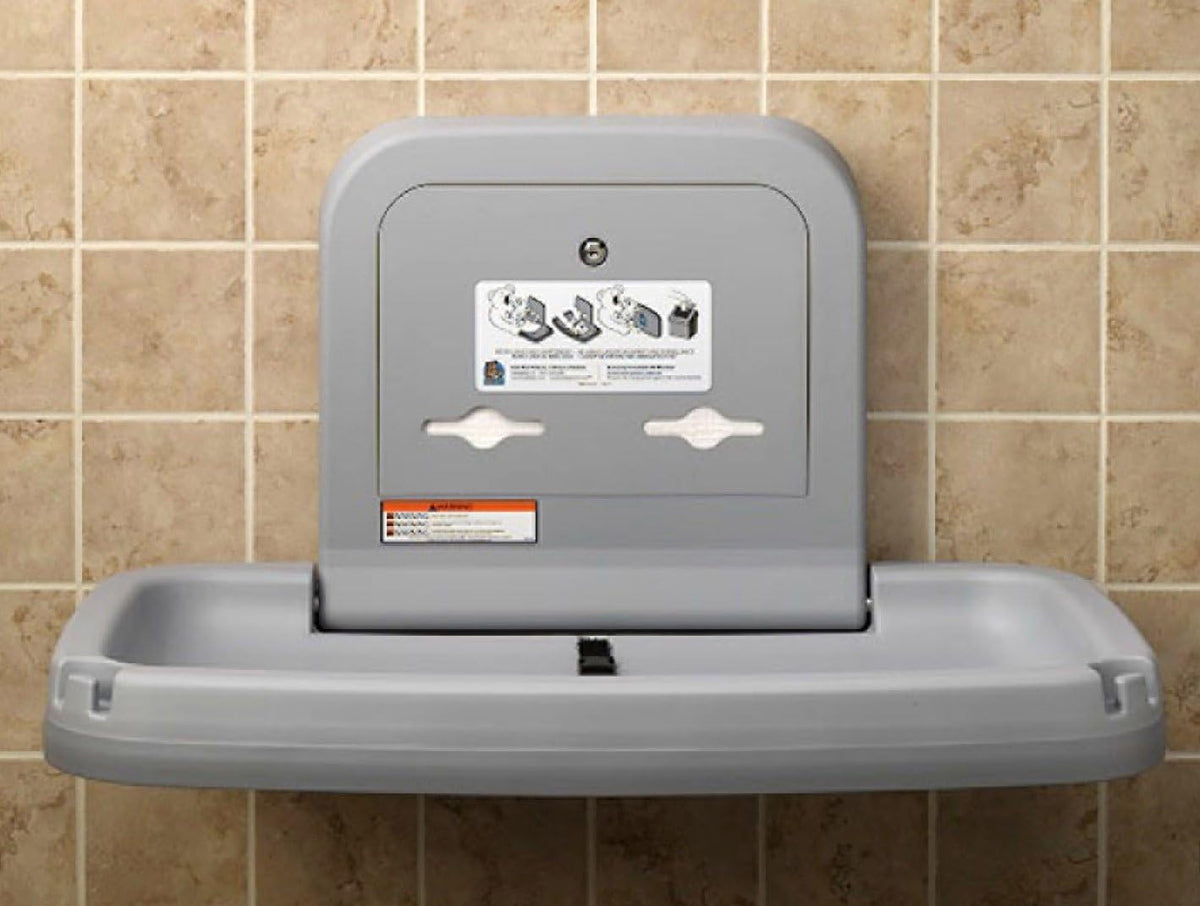 Grey Baby Changing Station with S/S Veneer L2601