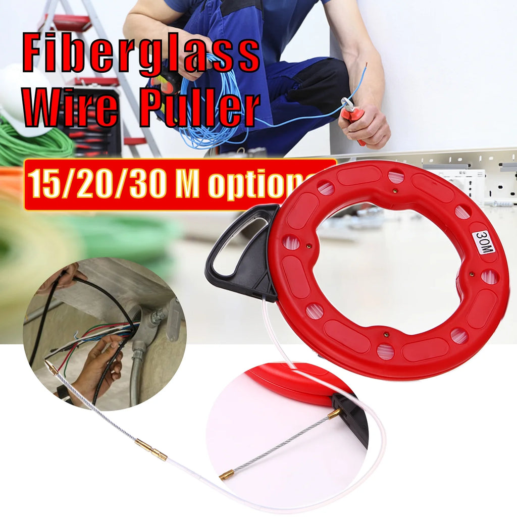 Fiberglass Fish Tape Reel Puller with Impact Case X625178