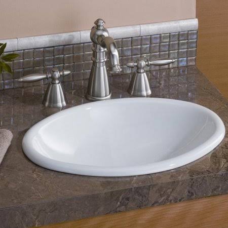 Mini Vitreous China Oval Drop-In Bathroom Sink M133