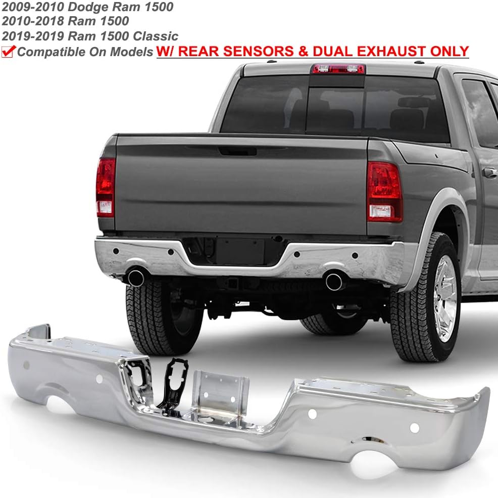 Chrome Steel Rear Step Bumper C825885