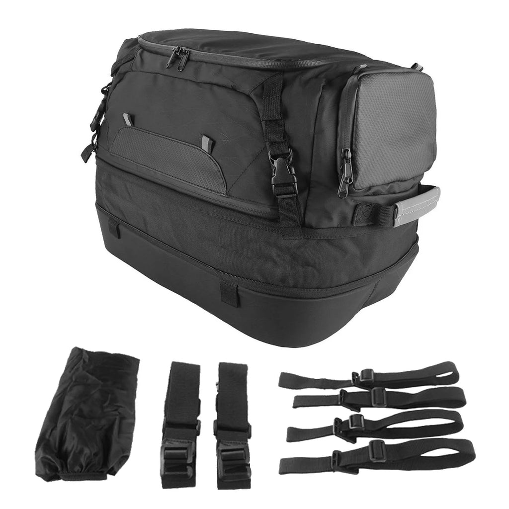 Black Waterproof Motorcycle Tail Bag R272365