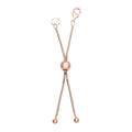 925 Sterling Silver 14K Rose Gold Plated Beaded 9mm Lobster Lock Snake Extender Chain 6mm Adjusting Bead Y63734