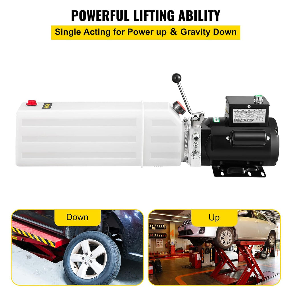 Hydraulic Power Unit 2.2KW 220V 3HP 50HZ 2750 PSI with 6L Plastic Reservoir Z505