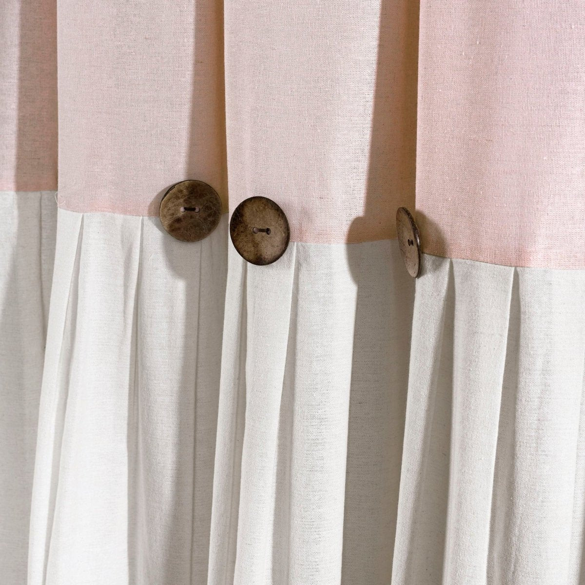 Linen Button Shower Curtain