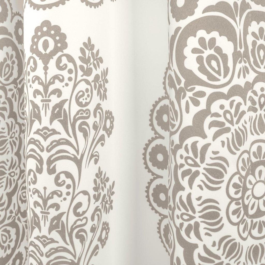 Evelyn Medallion Light Filtering Window Curtain Set