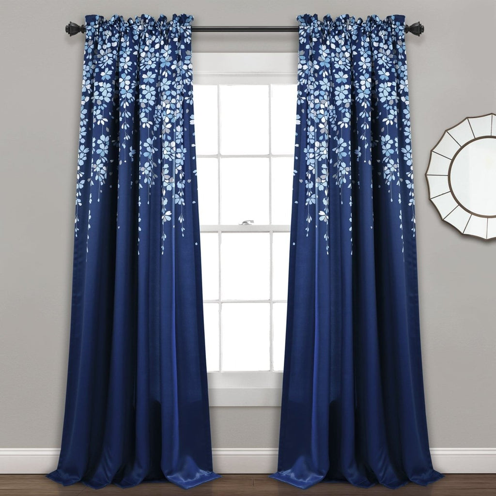 Weeping Flower Light Filtering Window Curtain Set