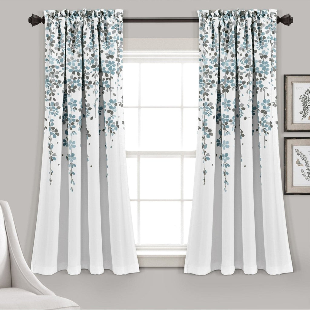 Weeping Flower Light Filtering Window Curtain Set