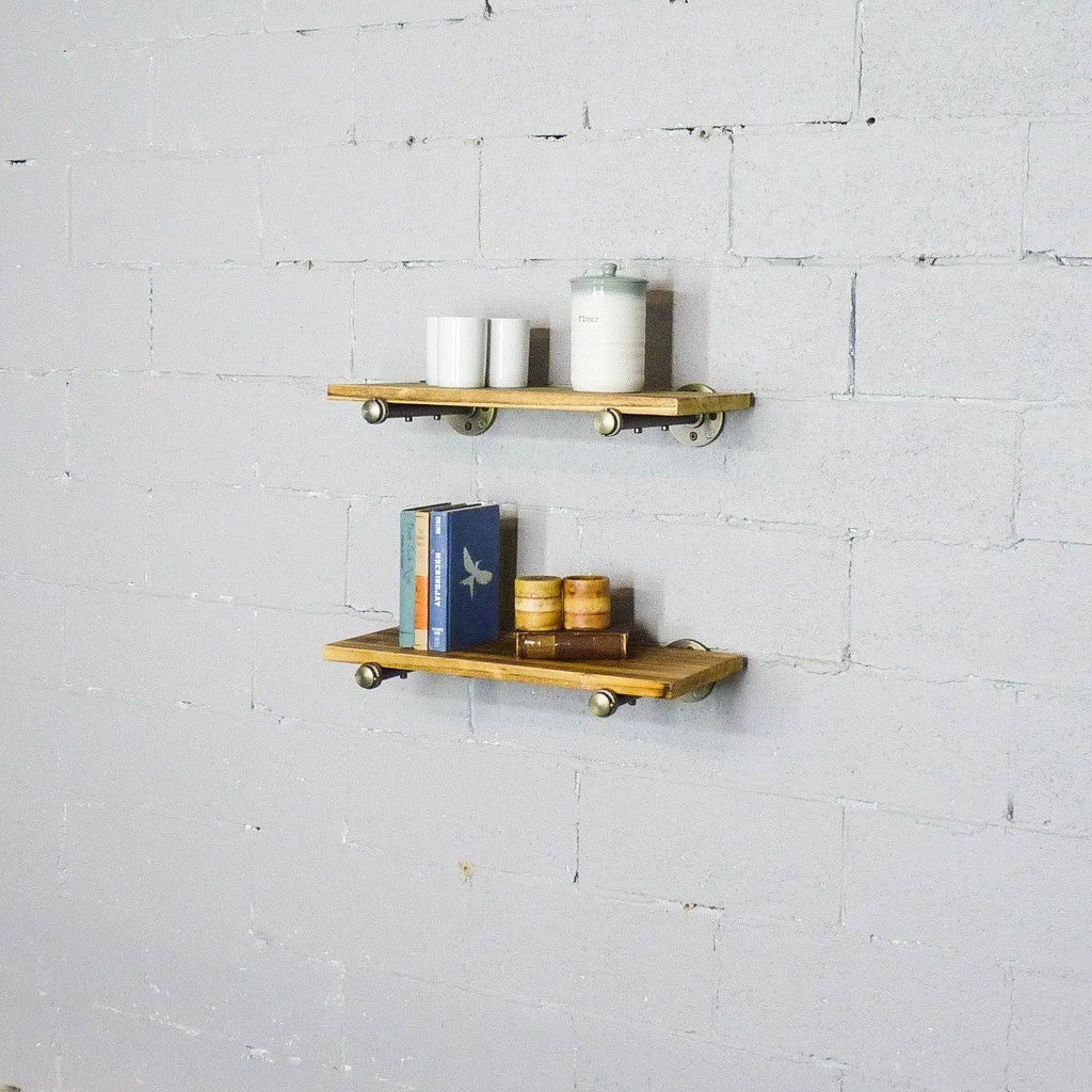 2-Piece Industrial Farmhouse Wall Shelf Set M36605