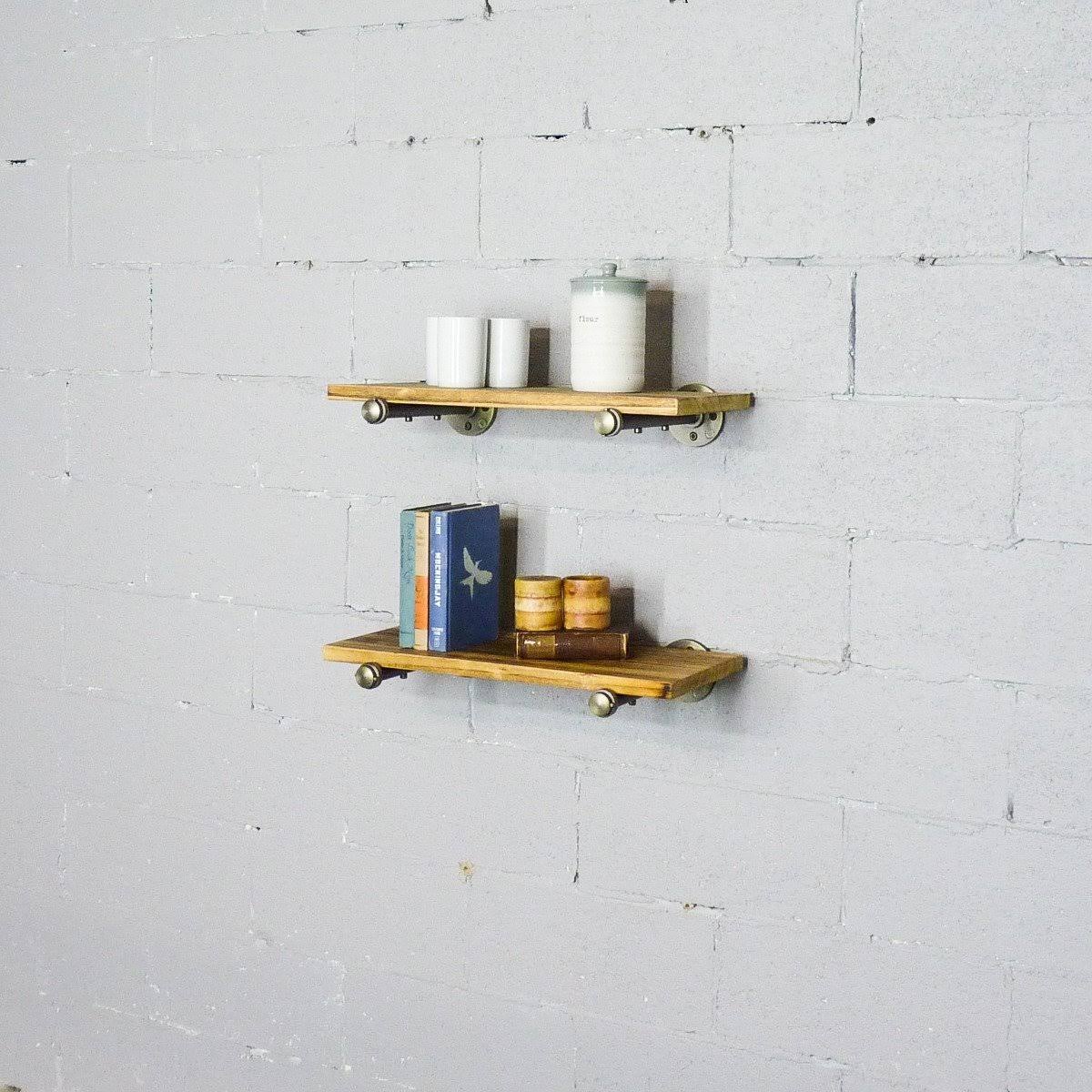 2-Piece Industrial Farmhouse Wall Shelf Set M36605