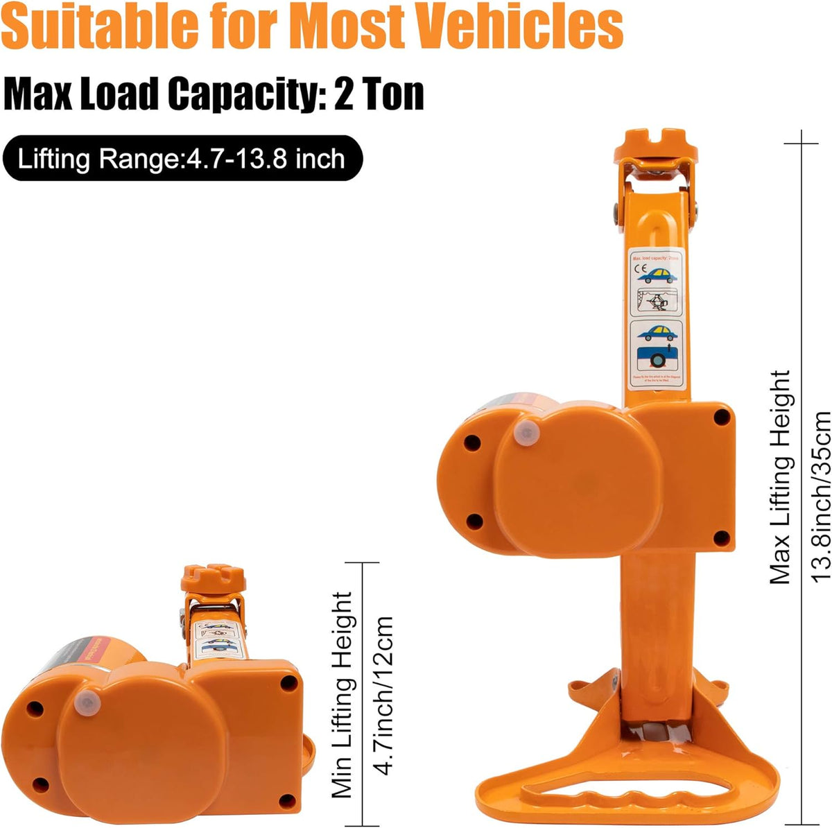 2 Ton Electric Car Jack Pack of 2 C145789