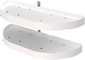 White 31-Inch Polymer 2-Tier Lazy Susan Kitchen Cabinet Organizer K429695