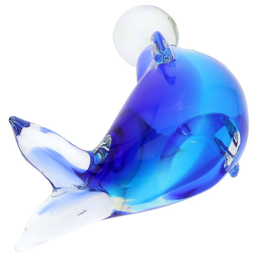 Aqua Blue Murano Glass Seal B3418