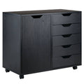 Black Mobile Side Cabinet Z587123
