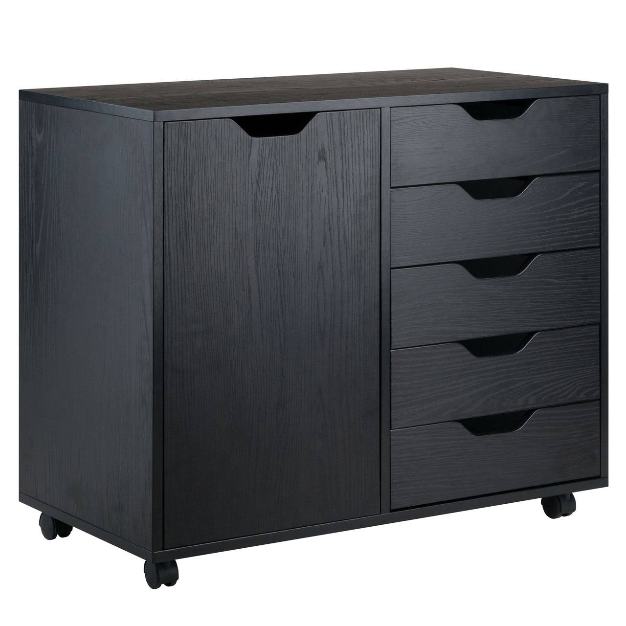 Black Mobile Side Cabinet Z587123