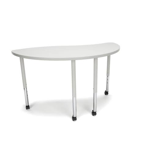 Red Height Adjustable Desk with Casters Z165556