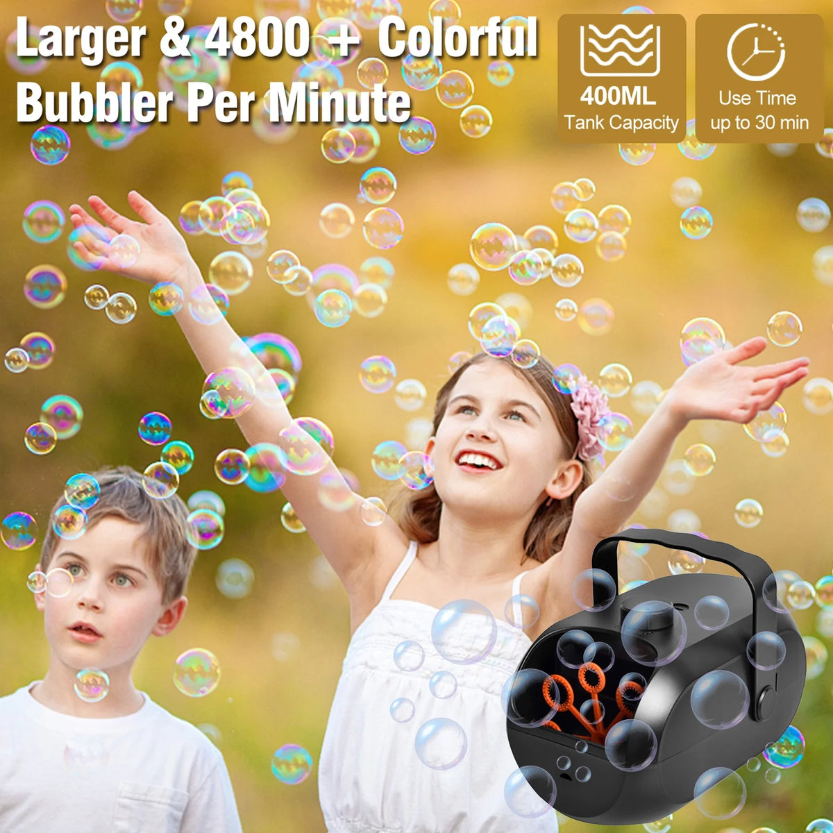 Portable Rechargeable Bubble Machine Y6326