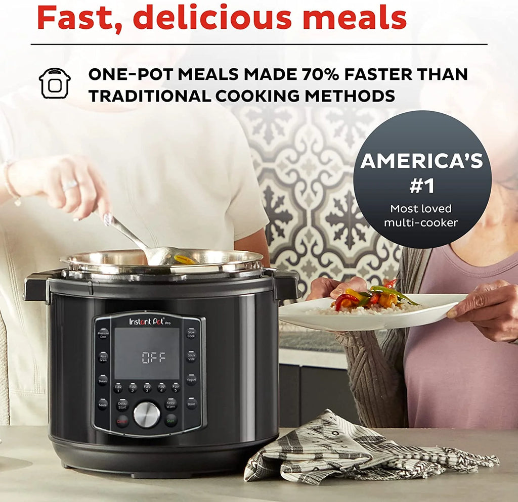 10-in-1 Slow Cooker, Rice/Grain Cooker, 8 Quart Ceramic Non Stick Inner Cooking Pot L89414