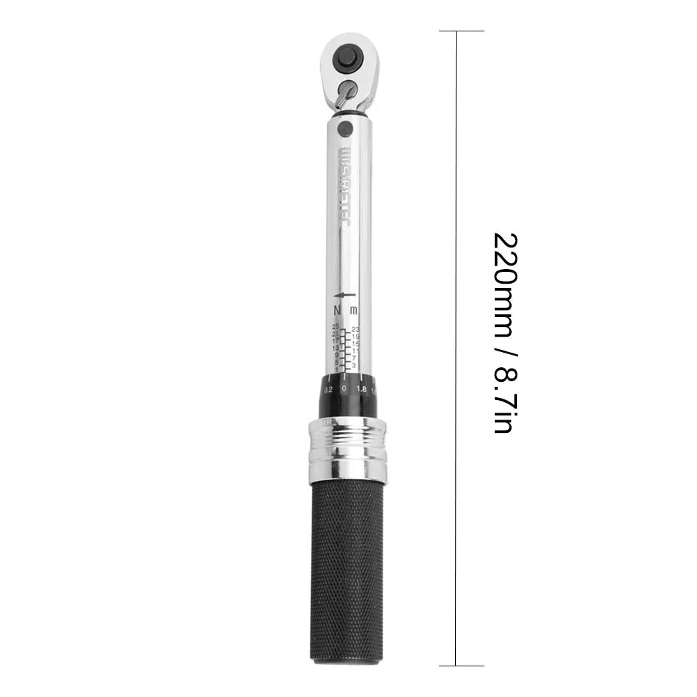 1/4" DR 1-25Nm Mini Adjustable Bike Torque Wrench Set E783329