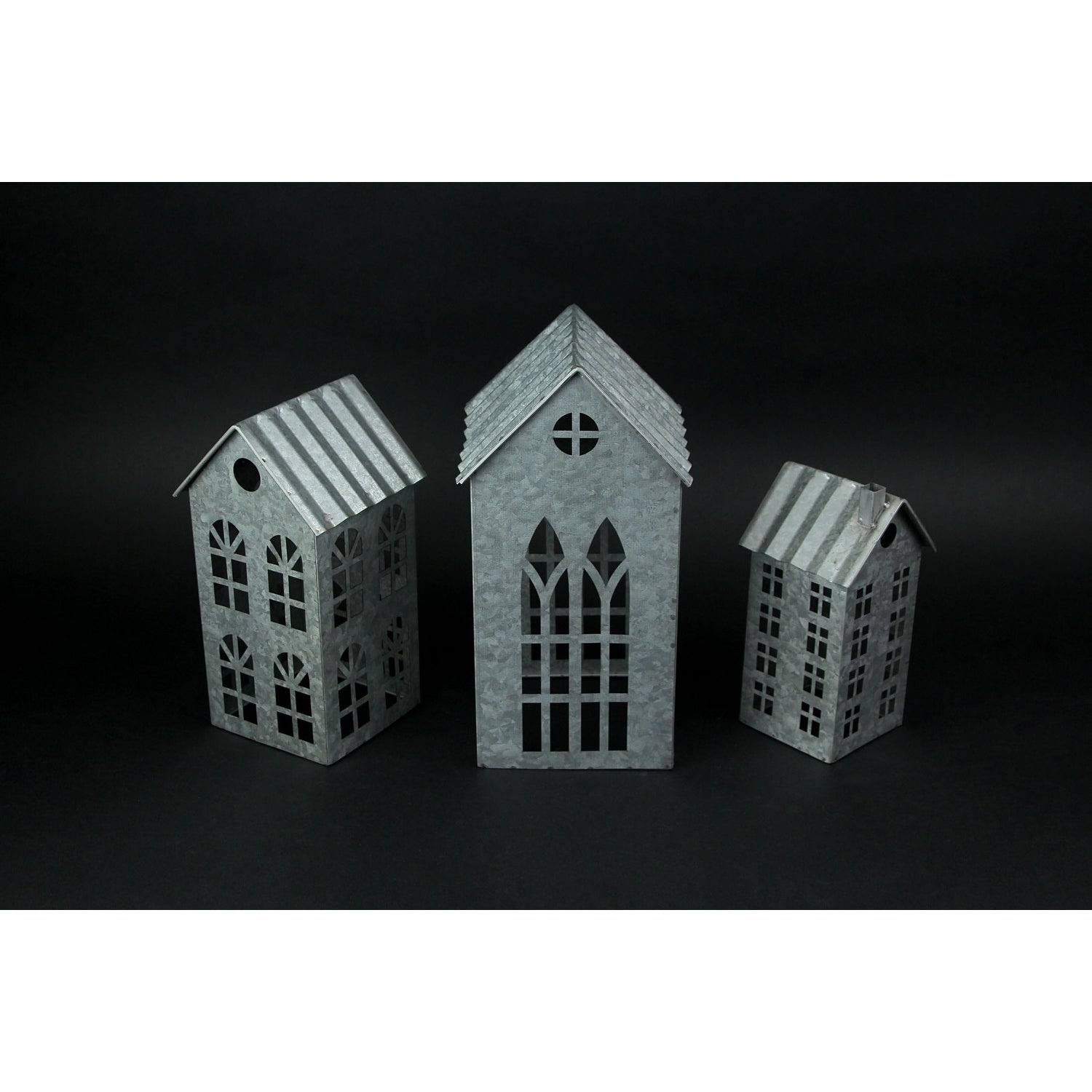 Set of 3 Metal Candle Holders O7953