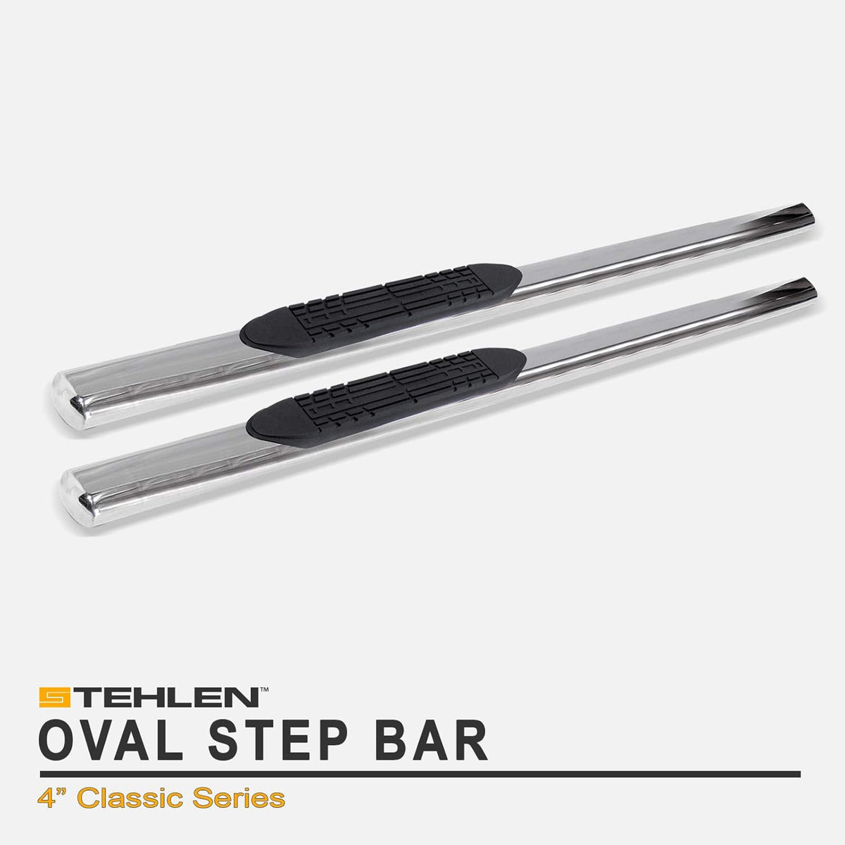 4 Oval Side Step Nerf Bars Stainless Steel R1231