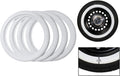 14" Rim Tire White Cover Whitewall Topper Tire Trim Pack of 2 I3533