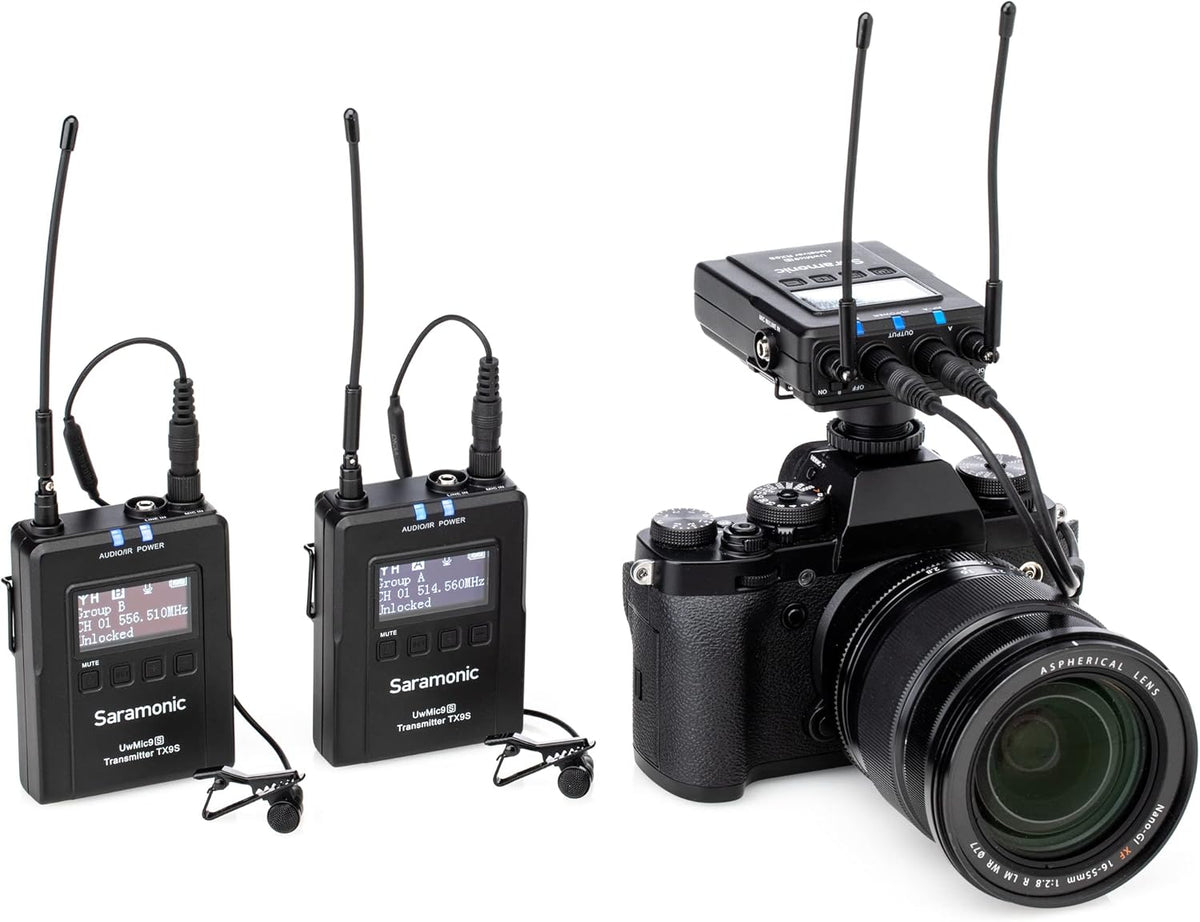 2-Person Wireless UHF Lavalier System with Dual Camera-Mount Receiver B8213